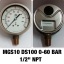 4 นิ้ว 0-60BAR (0-800PSI) ออกล่าง 1/2" ทองเหลือง NPT