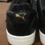 6. รองเท้าผ้าใบผู้หญิง - Puma Match Lo B&W หนังสีดำ พื้นขาว เบอร์ 7UK 40.5EUR 9.5USWn 26cm.