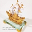 เรือสำเภามังกร สีขาวมุก ขนาด 6 นิ้ว