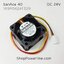พัดลม Fan SanAce40 (109P0424F329) DC24V 40x40x28mm 0.055A (3wire White B2 Plug)