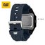 นาฬิกา CAT ระบบดิจิตอล รุ่นหน้าปัดเหลี่ยม (Digi Square) รหัส OF.147.26.242 DIGI SQUARE กรอบสีบรอนซ์เงิน สายยางสีน้ำเงิน