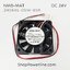พัดลม Fan NMB-MAT (2406KL-05W-B59) DC24V 60x60x15mm 0.13A (3wire White B2 Plug)