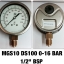 4 นิ้ว 0-16BAR (0-220PSI) ออกล่าง 1/2" ทองเหลือง BSP
