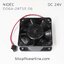 พัดลม Fan NIDEC (D06A-24TS5 06) DC24V 60x60x25mm 0.10A (2wire Black Plug)