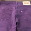 14. กางเกงยีนส์ Levi's 511 Skinny กระบอกเล็กคล้ายขาเดฟ สีม่วง เอว 29 ยาว 29.5