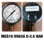 2.5 นิ้ว 0-2.5 BAR (36.25PSI) ออกล่าง เกลียว 1/4" NPT ทองเหลือง