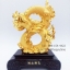 มังกรเลข 8 มงคล สีทองพ่นทราย 12 นิ้ว